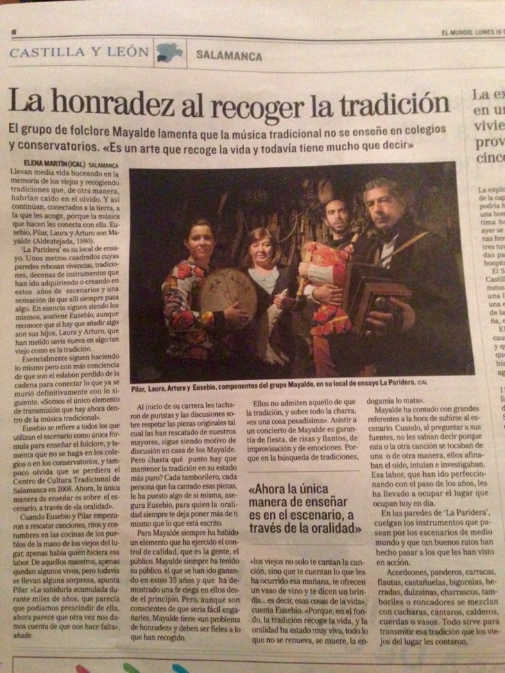 Mayalde posan en La Paridera