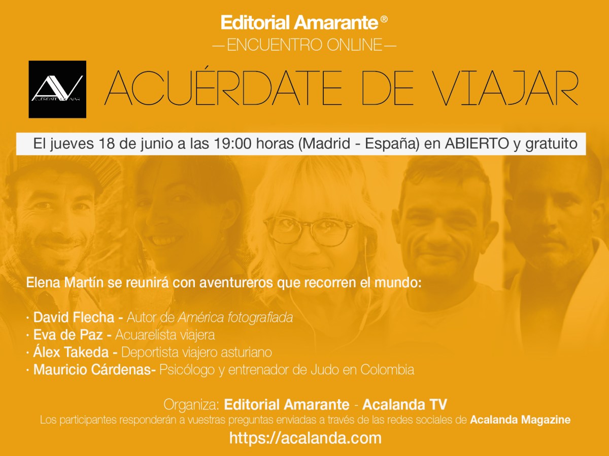 Encuentro online “Acuérdate de viajar, acuérdate de&nbsp;vivir”