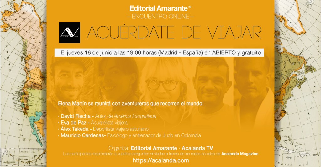 Encuentro online “Acuérdate de viajar, acuérdate de&nbsp;vivir”